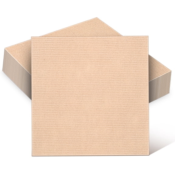 20 Pcs Khaki Peel and Stick Carpet Tiles - 11.8"x11.8" Easy-Clean Non-Slip Polyester for Bedroom & Hotel