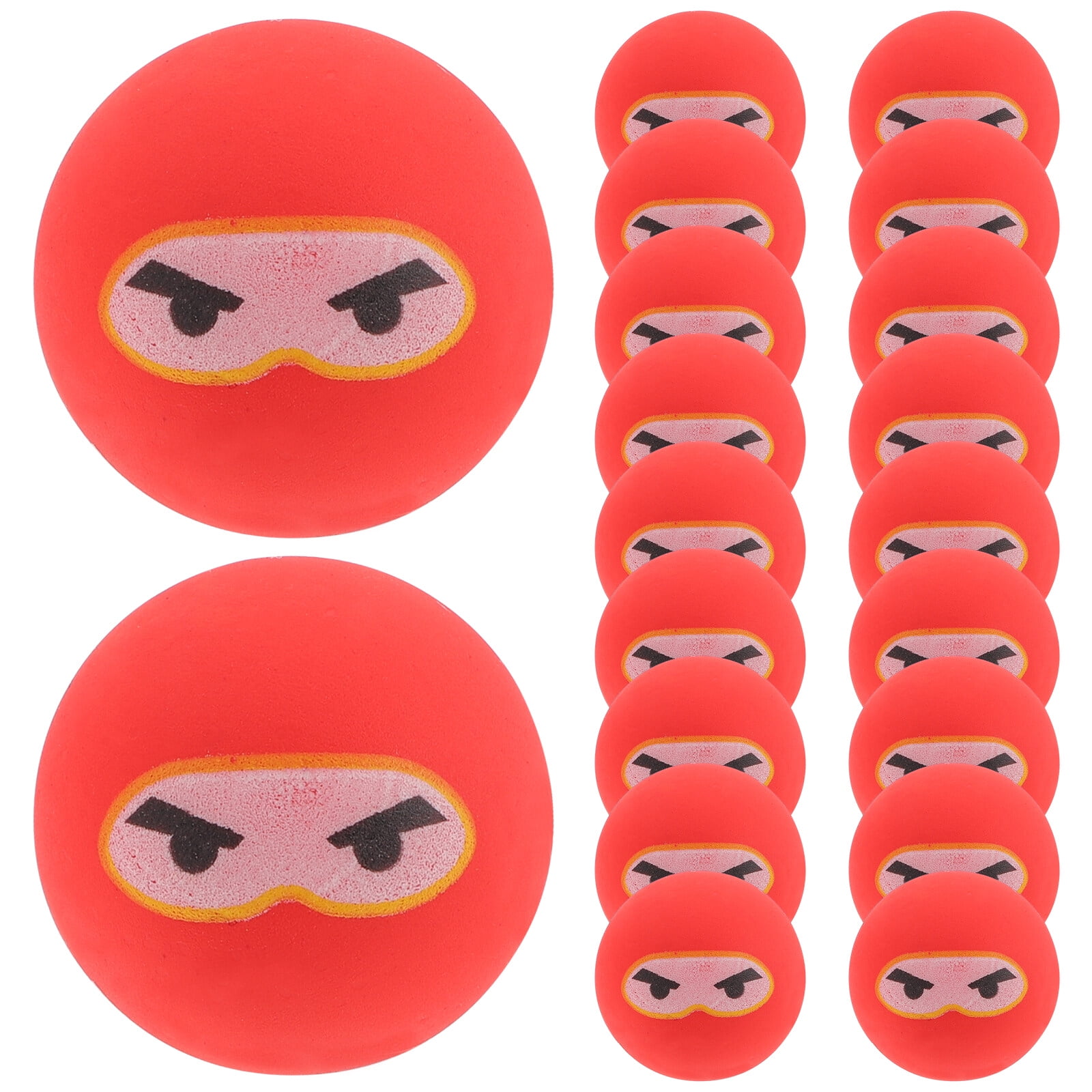 20 Pcs Kids Mini Toys Ninja Bouncing Ball Fidget Sensory Rubber Balls