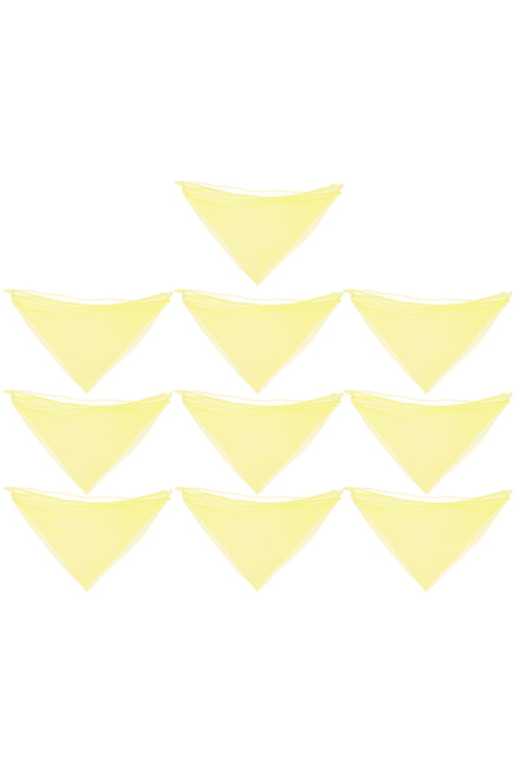 20Pcs Yellow Silk Scarves Lightweight Breathable Fashion Accessories for Women and Men