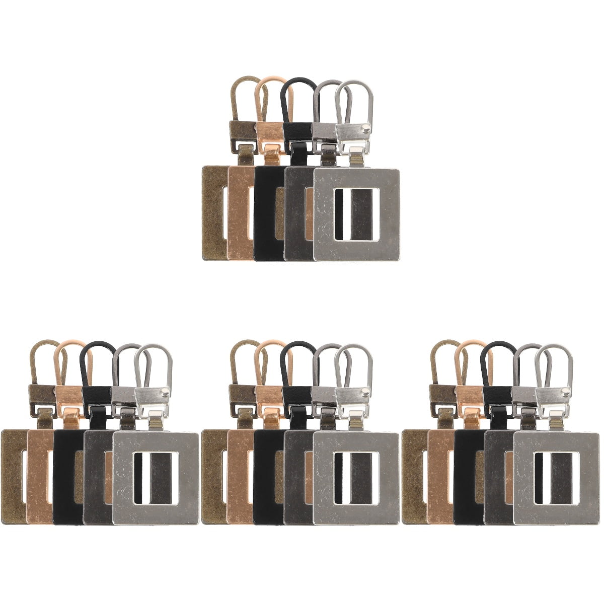 20 Pcs Kit Zipper Repair Parts Pulls Head Zippers for Jackets