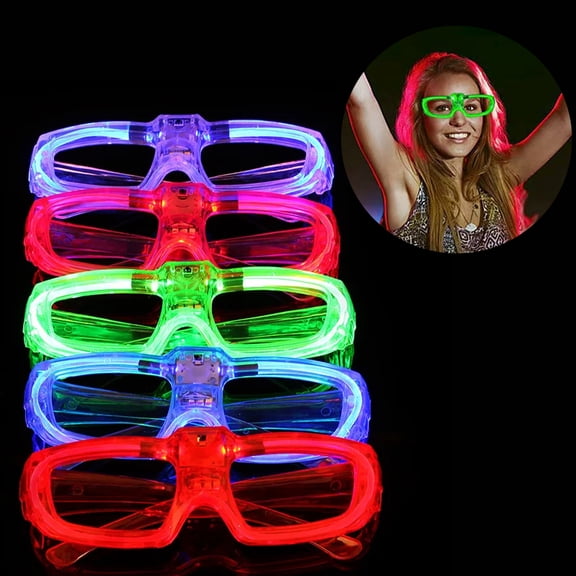 20 Pcs LED Glasses Flashing Light Up Party Sunglass Glow In The Dark Birthday Party Wedding Supply