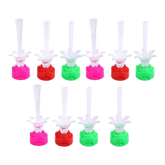 20 Pieces Colorful LED Rose Fiber Optic Lights for Wedding Centerpiece, Home Party Decoration, Night Lamps with Random Colors