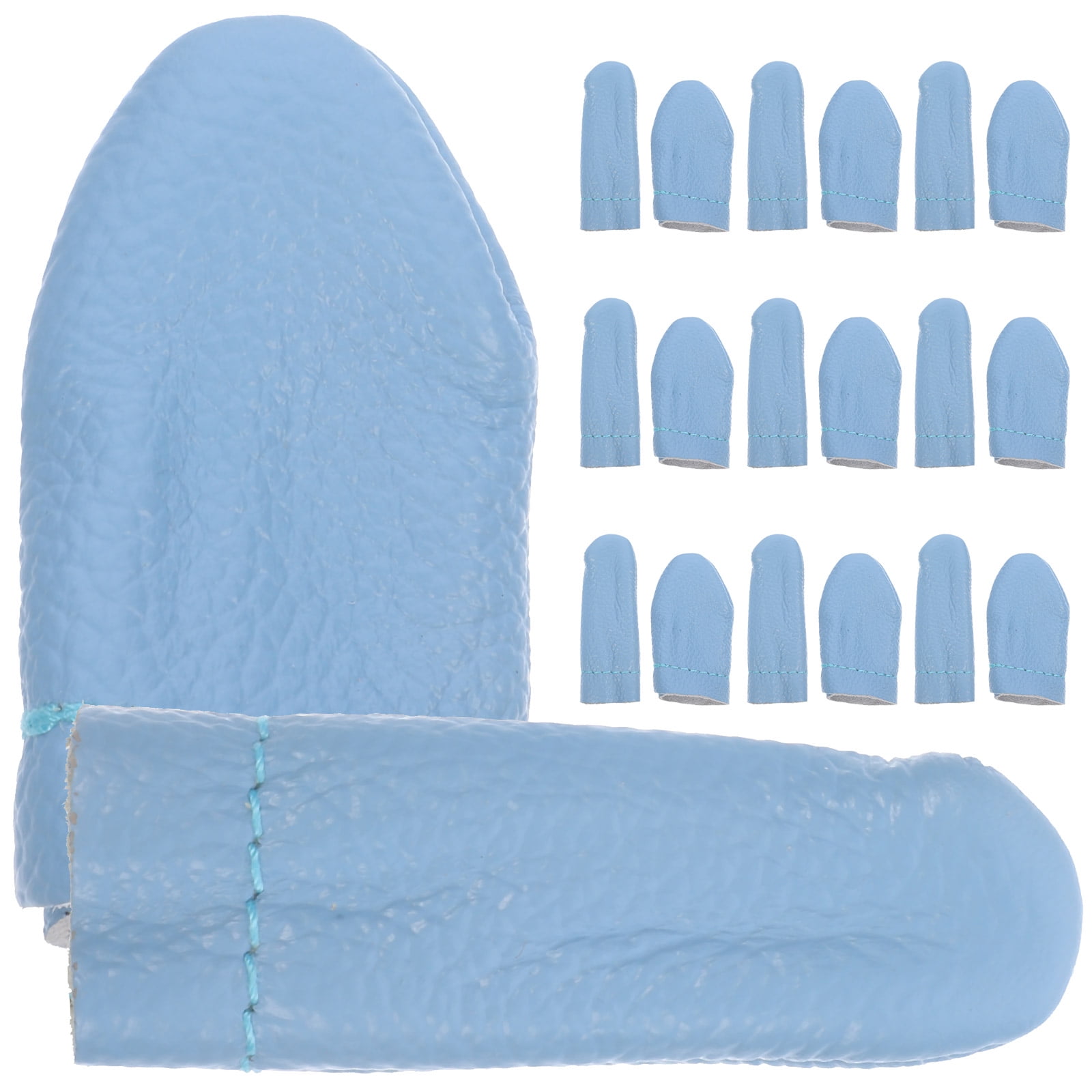 20 Pcs Leather Finger Cots Tools Knitting Thimble Protective Guards