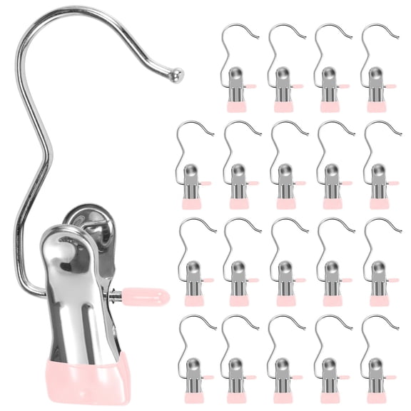 20 Pcs Legging Organizer for Closet Stainless Steel Pants Hangers with Clips Space Saving Legging Hangers 360° Rotating Hanger Clips for Hanging Jeans Hats Boots Towels