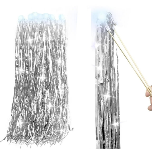 20 Pcs Light up Wands for Wedding,Bexikou Wedding Wands Streamers, Wedding Fairy Wands,LED Silk Fairy Wand for Wedding, New Year, Concert, Birthday