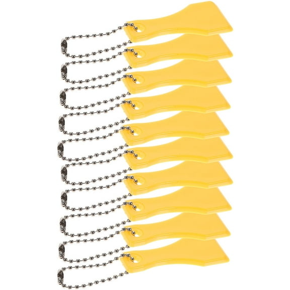 20 Pcs Lottery Card Craft Scraper Support Plate Bracket Small Rattan Basket Toy Broom Mini Yellow