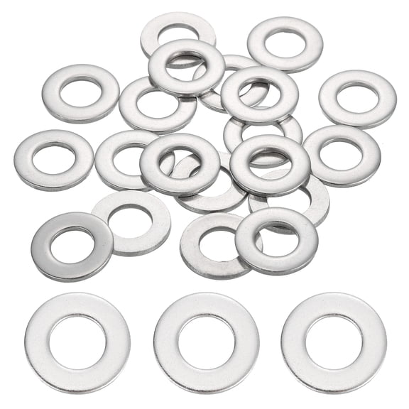 20 Pcs M10.5 304 Stainless Steel Flat Washers 10.5mm ID 20mm OD 2mm Thick, Silver