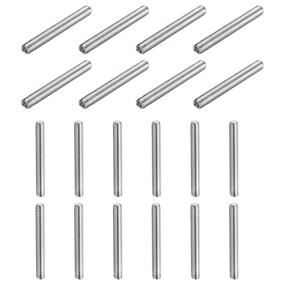 20 Pcs M4-0.7 x 35mm Grub Screws, 304 Stainless Steel Cup Point Allen Head Screws Internal Hex Socket Drive