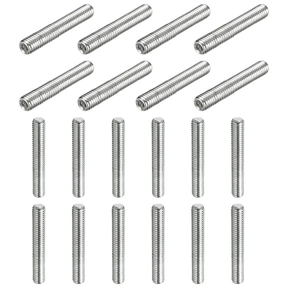 20 Pcs M5-0.8 x 25mm Grub Screws, 304 Stainless Steel Cup Point Allen Head Screws Internal Hex Socket Drive