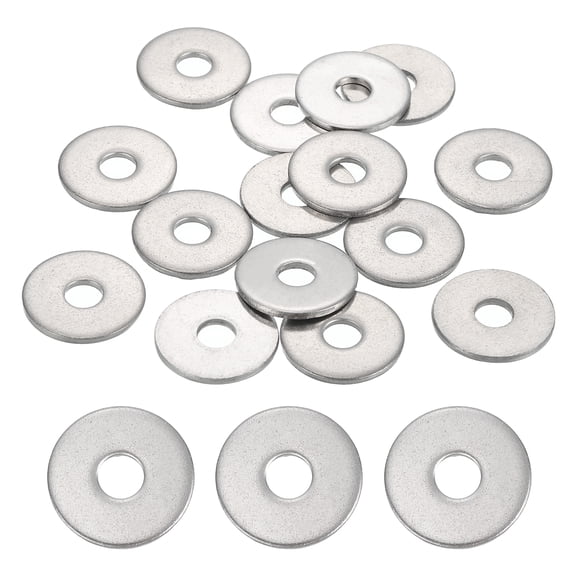 20 Pcs M5.5 304 Stainless Steel Flat Washers 5.5mm ID 18mm OD 1.5mm Thick, Silver