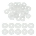 thumbnail image 1 of 20 Pcs M5 Silicone Flat Washers 5mm ID 20mm OD 2mm Thick Plain Washer Grommets Sealing Spacer Gasket Ring Water Hose Washers, White, 1 of 7