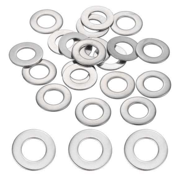 20 Pcs M8.5 304 Stainless Steel Flat Washers 8.5mm ID 16mm OD 1mm Thick, Silver