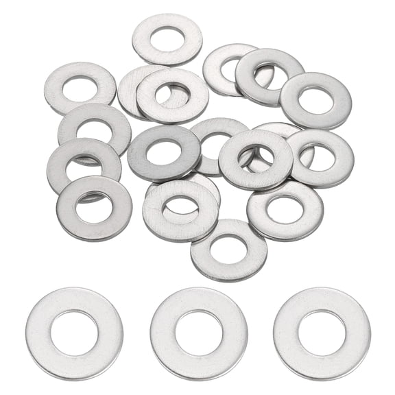 20 Pcs M8.5 304 Stainless Steel Flat Washers 8.5mm ID 18mm OD 1.5mm Thick, Silver