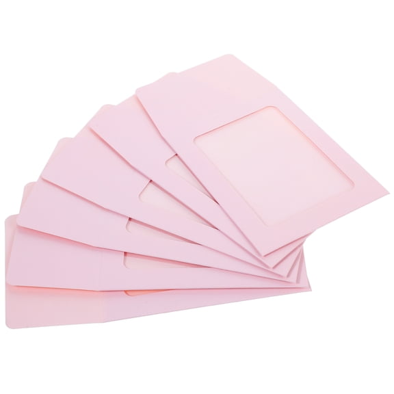 FENGGUIQU 20Pcs Portable Pink Card Envelopes for Displaying Game Cards and Photos with Durable Material
