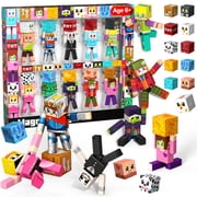 20 Pcs Magnetic Action Figures Playset - Magnetic Building Blocks, Magnet Cubes and Rotatable Figures Character Toys for Kids, Birthday Gift for 6+ Year Old Boys Girls Patent Pending
