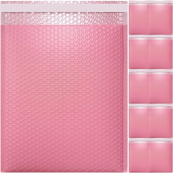 20 Pcs Mailing Envelopes Padded Bubble Mailers Pink Self Adhesive Bag Office