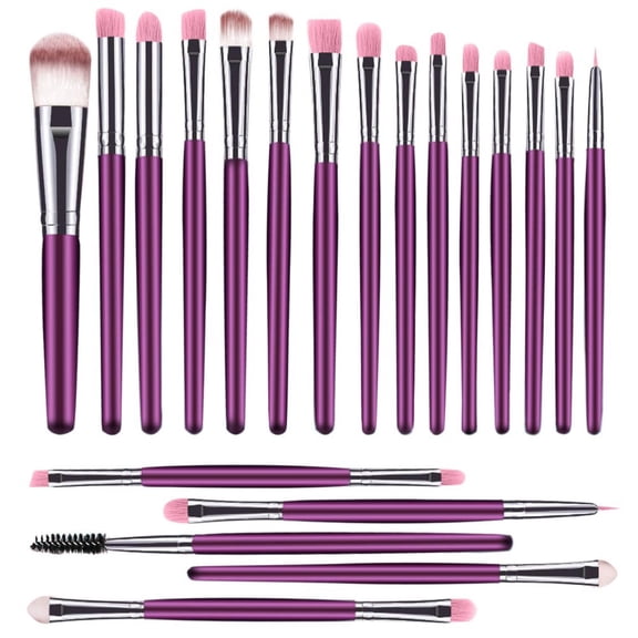20 Pcs Makeup Brush Set, Powder Foundation Eyeshadow Eyeliner Lip Cosmetic Brushes Make-up Toiletry Kit Ideal for Pro & Daily Use