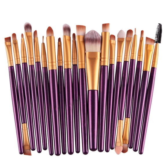 20 Pcs Makeup Brushes Proffesional Cosmetics for Face Makeup Brush Set Powder Concealer Eyeshadow Eyebrow Lip Brush Beauty Tools, Black