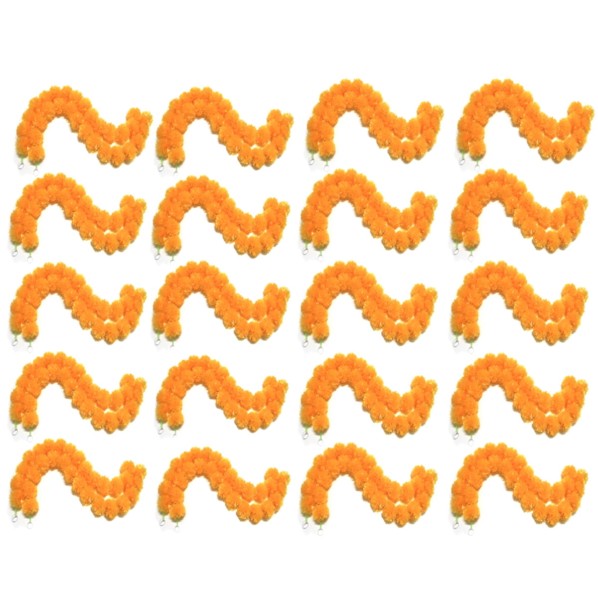 20 Pcs Marigold Garland for pooja/puja decoration indian 100ft(20x5ft