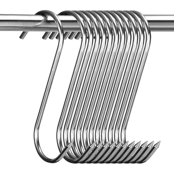 20 Pcs Meat Hooks, 5 Inch Butcher Hooks Stainless Steel, S Shaped Smoking Meat Processing Hooks For Hanging Chicken, Pork, Beef, Sausage, Mutton, Hunting Smoking Ribs, Drying Bbq (4Mm Diameter)