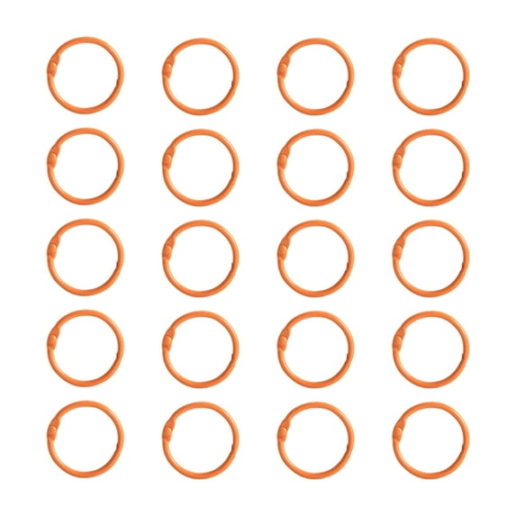 20 Pcs Metal Bookbinding Rings 25mm Binder Rings Loose Leaf Connectors for Craft