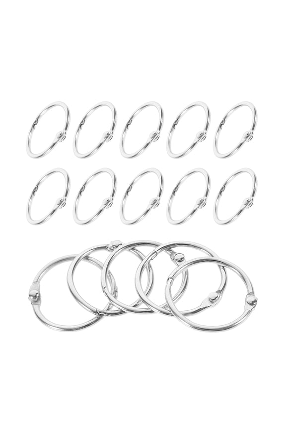 20 Pcs Metal Buckle Multi-function Ring Paper Rings Security Keyring Clasp Clasps