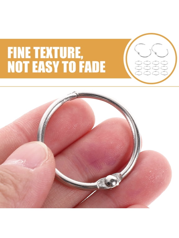 20 Pcs Metal Buckle Multi-function Ring Paper Rings Security Keyring Clasp Clasps