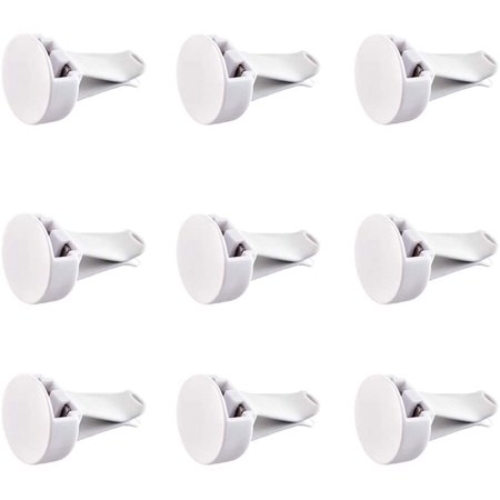 20 Pcs Metal Car Air Vent Clips with Plastic Slot Head Auto Freshener Clips Car Air Conditioner Car Outlet Perfume Clips White