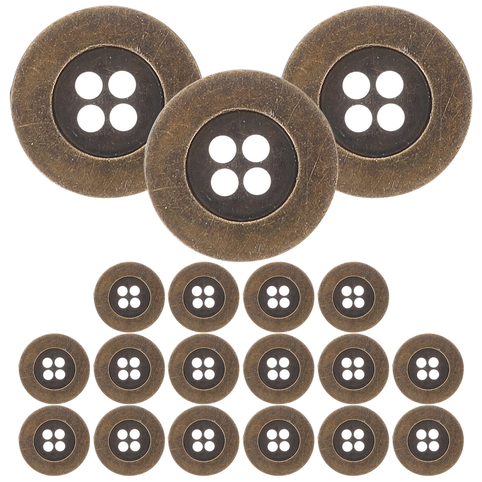 20 Pcs Metal Four-eye Button Buttons Delicate Suits Coats Copper ...