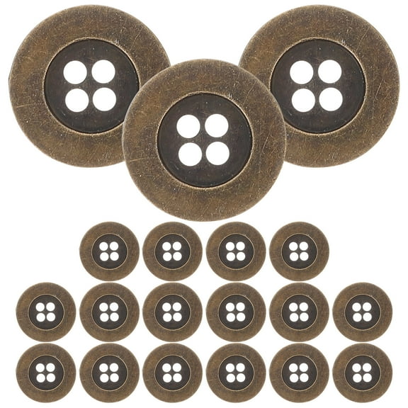 20 Pcs Metal Four-eye Button Buttons Delicate Suits Coats Copper