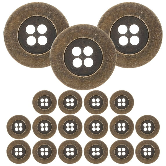 20 Pcs Metal Four-eye Button Buttons Delicate Suits Coats Copper
