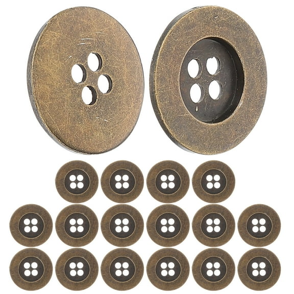 20 Pcs Metal Four-eye Button Buttons Sewing Accessories Clothes Replacement Button Garment Button