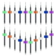 thumbnail image 1 of 20 Pcs Micro Drill Bit Set Micro Drill Bits Tungsten Steel PCB Print Circuit Board Flute CNC Router Bits Shank for Rough Stone Jewelry Punching Engraving (0.2-0.6 mm), 1 of 8