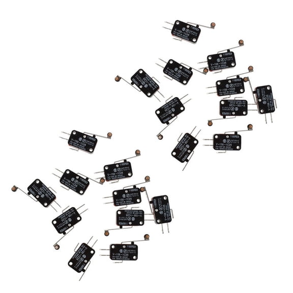 20 Pcs Micro-Limit Switch Long Hinge Roller Lever Arm Snap Action LOT,20 Pcs x Micro-Switch,Red& Black