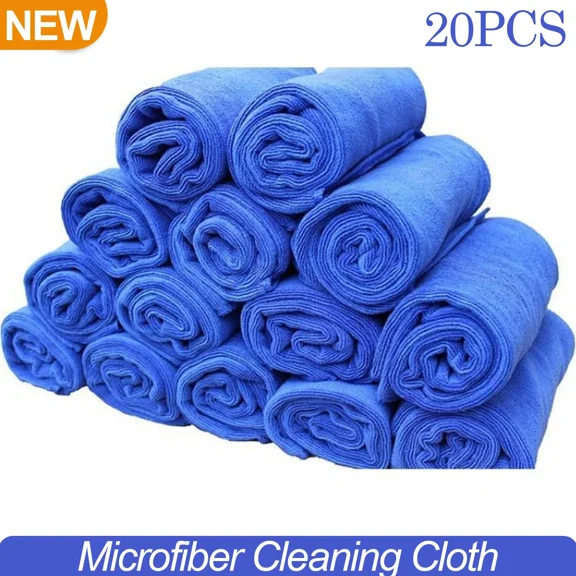 20 Pcs Microfiber Cleaning Cloth No-Scratch Rag Car Polishing Detailing Towel
