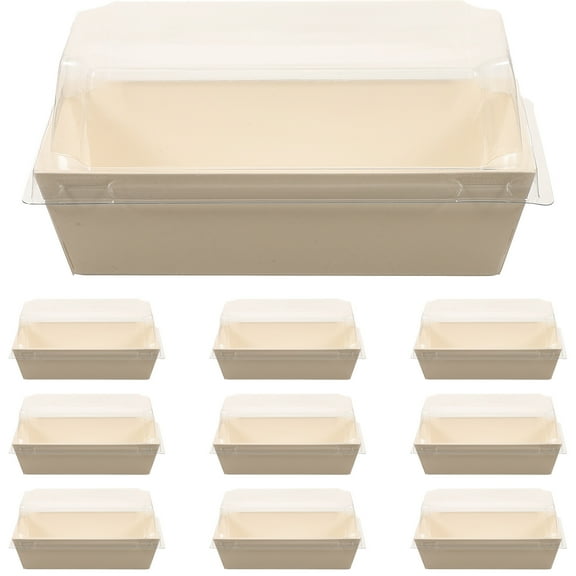 RENACLIPY White Multi-Function Bakery Case with Clear Lid, 20 Pieces Party Dessert Storage Containers