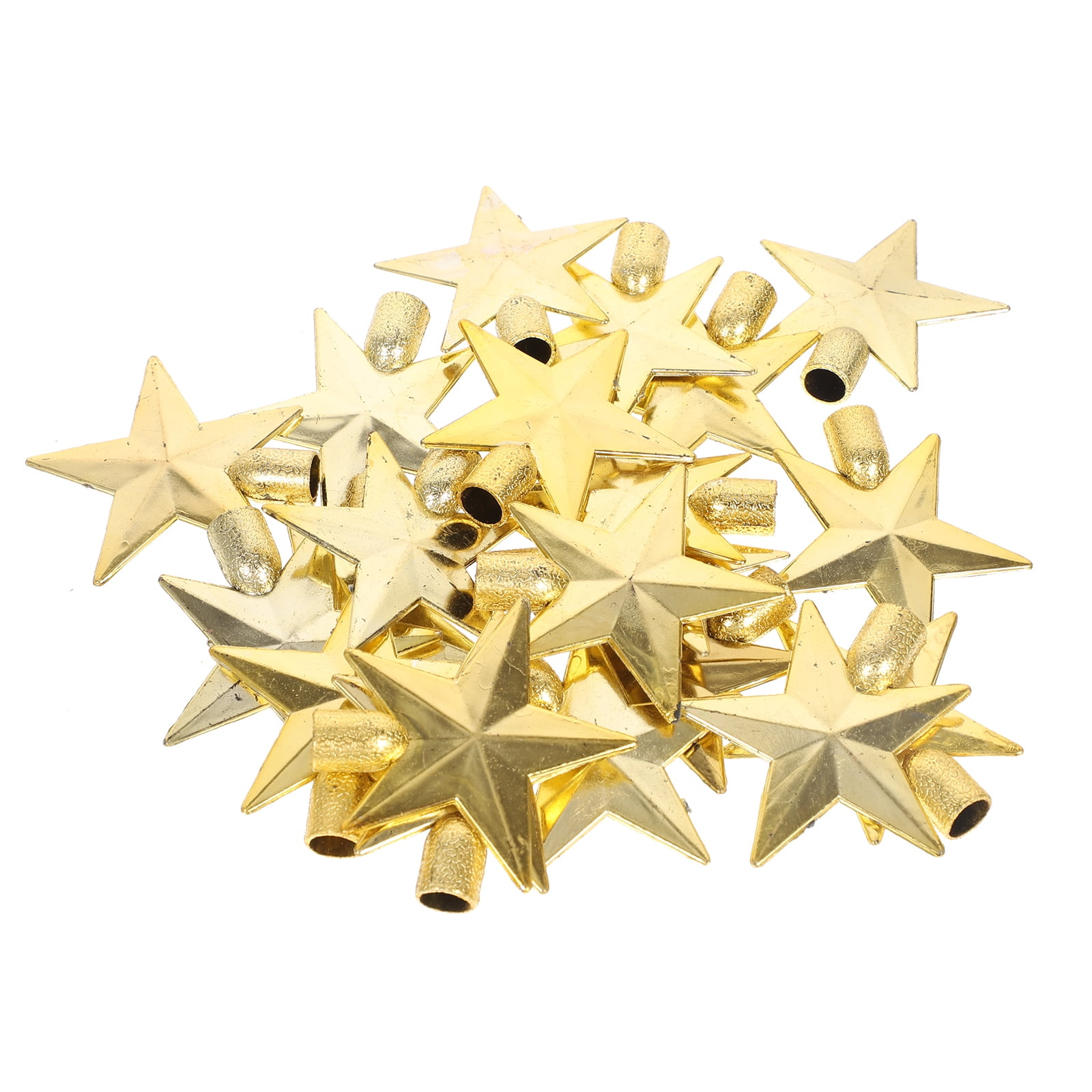 20 Pcs Mini Christmas Tree Top Star Home Decor Ornament Xmas Decorations Activities for Holiday