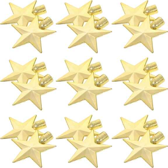 20 Pcs Mini Christmas Tree Topper Star Ornaments Father