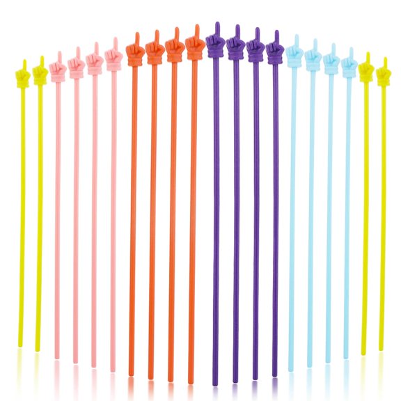20 Pcs Mini Hand Pointers Classroom Presentation Finger Pointer Reading Stick (Colors May Vary)