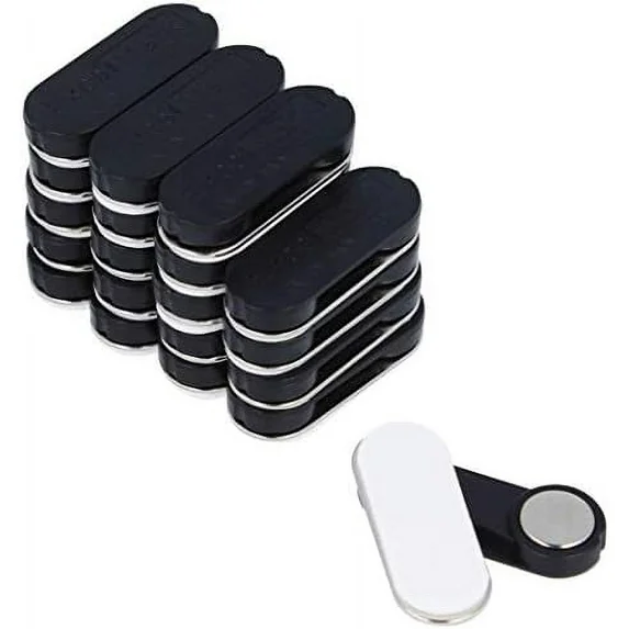 20 Pcs Mini Magnetic Name Badge Holders Heavy Duty Neodymium Magnets Self Adhesive Fasteners