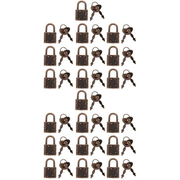 20 Pcs Mini Multifunctional Padlock Luggage Hanging Locks Retro Suitcase Locks