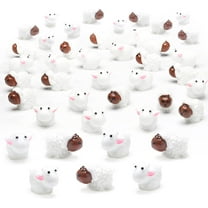 20 Pcs Mini Sheep Figurines Bulk Little Miniature Figurines Resin Cute Animals for Home Cake Decorations Garden Outdoor Landscape Ornaments