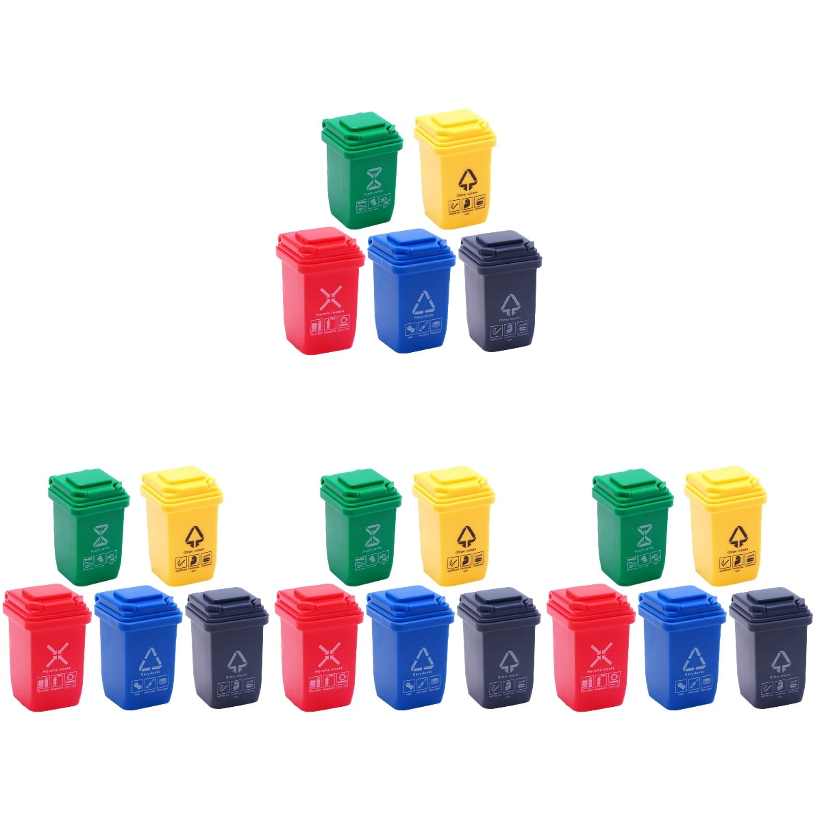 20 Pcs Mini Trash Cans Miniature Garbage Cans Rubbish Bin Model Sand ...