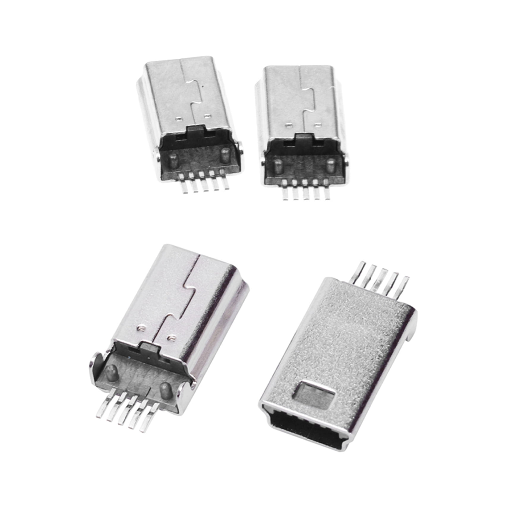 Usb Type B Plugged In 20 Pcs Mini USB Type B Plug Male 180 Degree 5-Pin SMD SMT Solder Jack ...