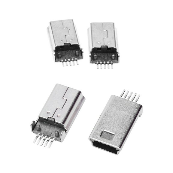 20 Pcs Mini USB Type B Plug Male 180 Degree 5-Pin SMD SMT Solder Jack Connector,20 x Mini USB Type B Male Connector
