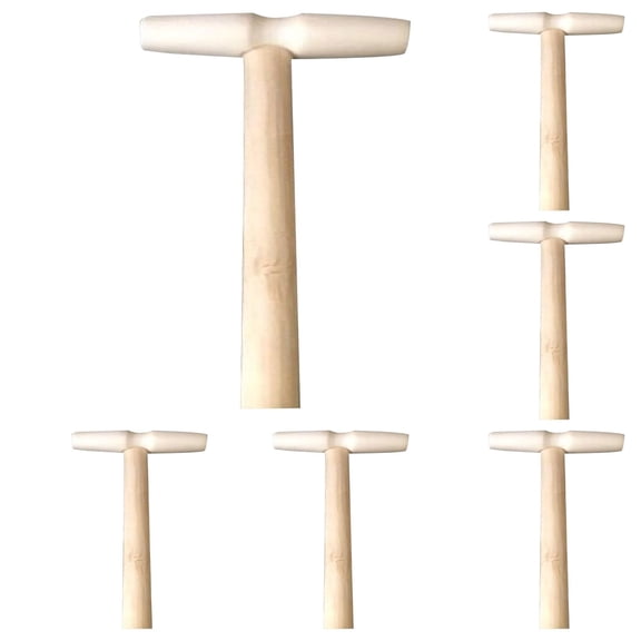 20 Pcs Mini Wooden Hammer, Crab Lobster Mallet, Small Wooden Mallet, Shell Wood Cracker Hardwood Hammer Pounding Toy for Breakable Heart Cracking Seafood Chocolate, 5.5 Inches