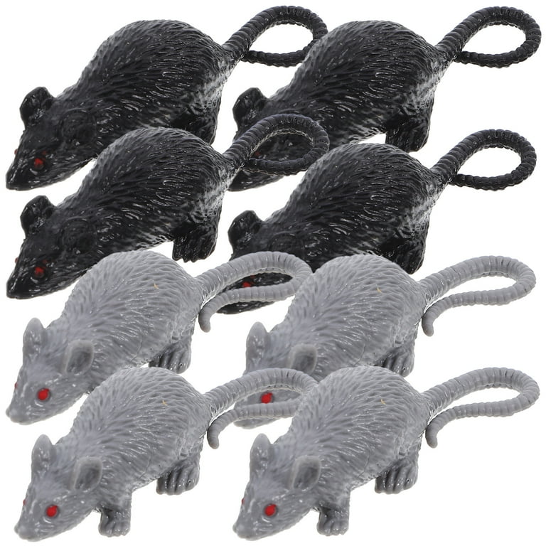 20pcs Halloween Rat Figurine Toy Spooky Decorations Small Fake