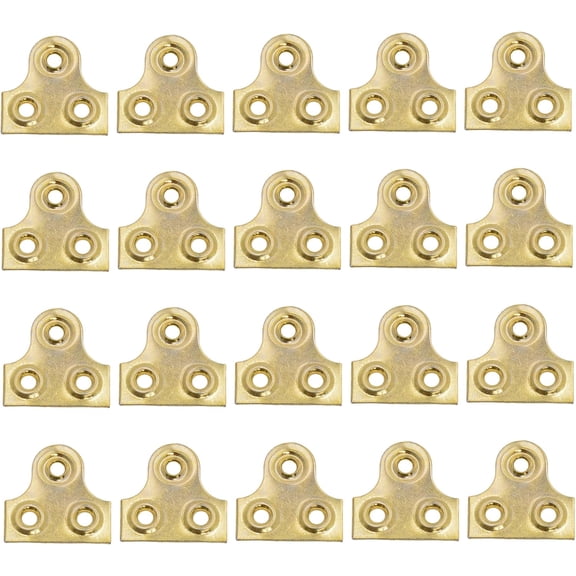 20 Pcs Mirror Plates, Brass Picture Hanging Plates, Picture Brackets Frame Fixings for Mirror Glass Frame Hanging Fixing Plate