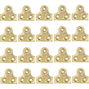 20 Pcs Mirror Plates, Brass Picture Hanging Plates, Picture Brackets Frame Fixings for Mirror Glass Frame Hanging Fixing Plate
