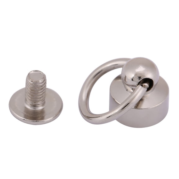 20 Pcs Monk Rivets Fasteners Set DIY Leather Craft Purse Phone Case Chain Decor Screws 8mm Silver Metal Buttons